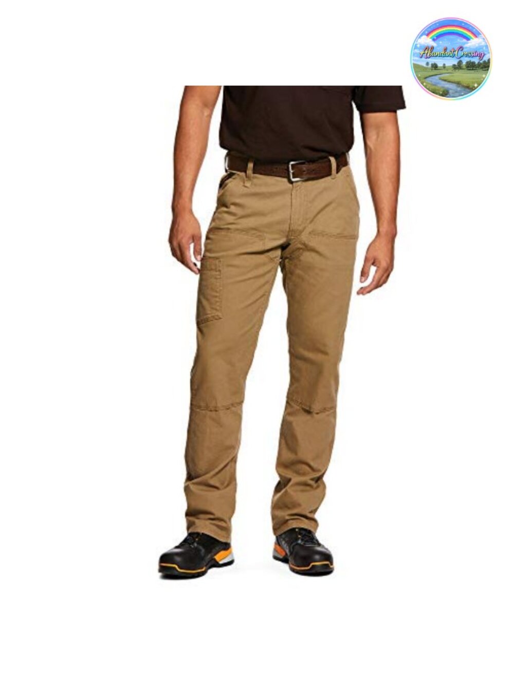 ARIAT Men's Low Rise Boot Cut Work Pants - Durable Stretch Cotton Twill Size